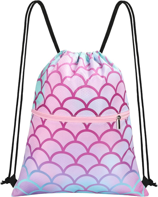 Sac de sport à cordon – pour enfant, fermeture zippée, résistant à l'eau